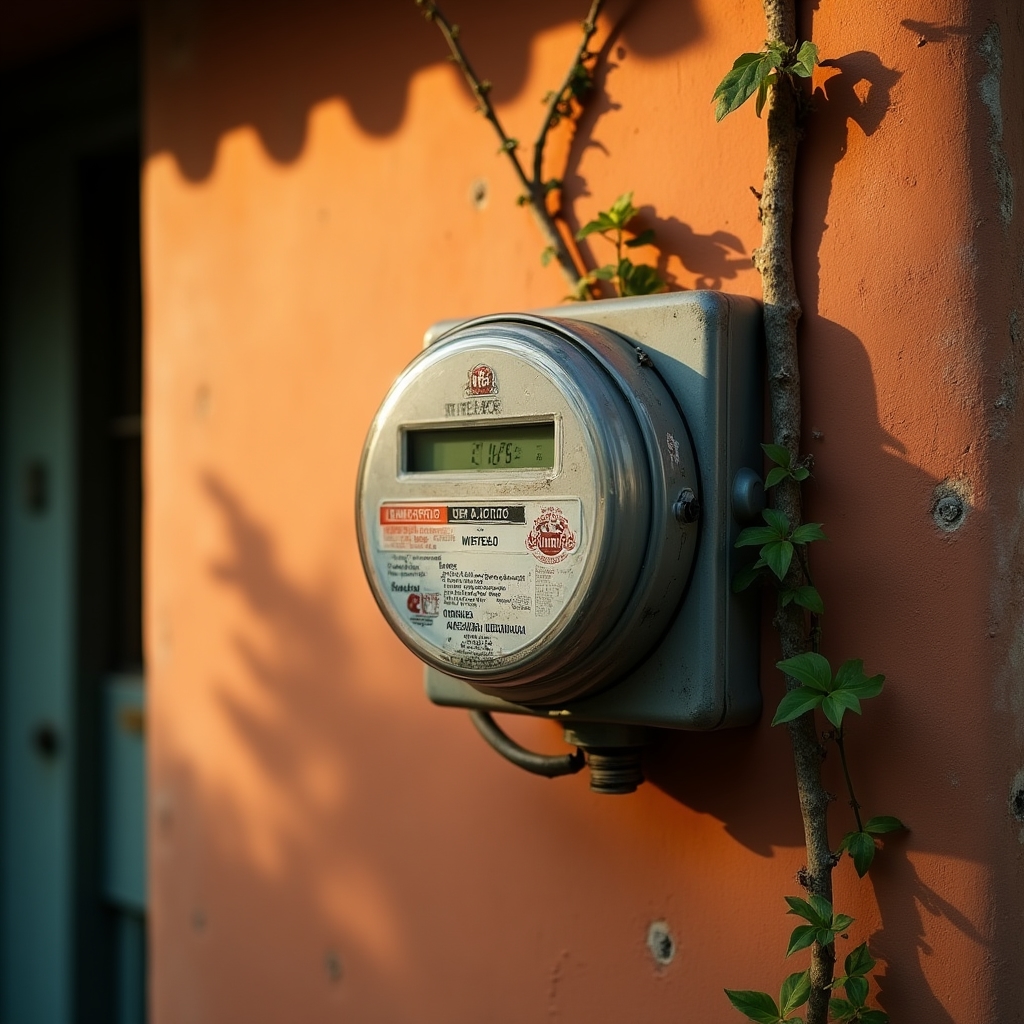 Residential electricity meter in Mexico